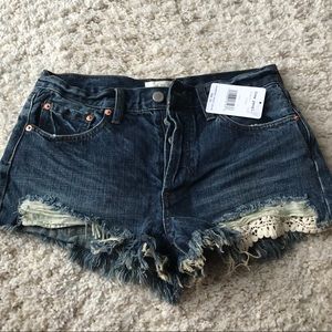 Free People denim jean shorts